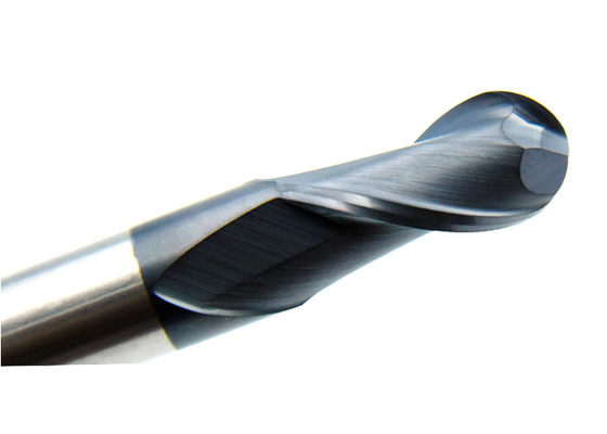 flauta contínua dos moinhos de extremidade 55 HCC do nariz da bola do carboneto de 6mm 2 para as ferramentas de madeira de Metel