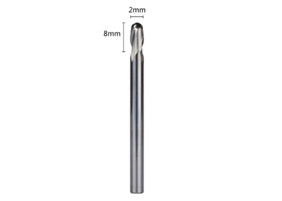 Moinhos de extremidade longos da bola do pescoço da flauta contínua do cortador 2 do moinho de extremidade do CNC do carboneto para HRC55