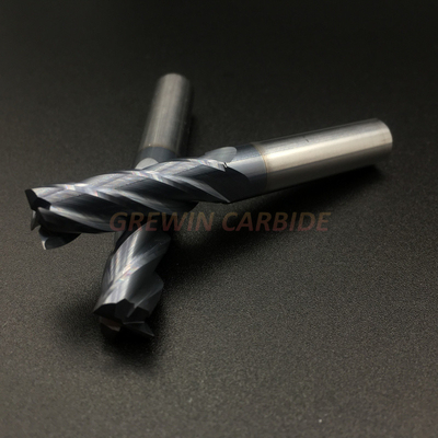 Moinho de extremidade de trituração liso do carboneto de alta velocidade das flautas de HRC45 ~HRC65 2/4/6 com revestimento
