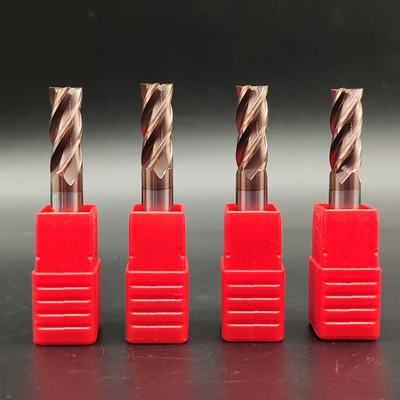 Flautas HRC55 D4 D6 D8 D10 D20mm do quadrado 4 do moinho de extremidade do carboneto de tungstênio com revestimento