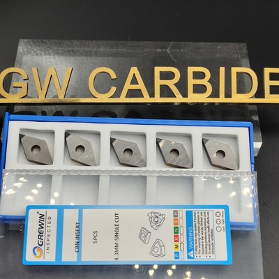 Moinho de extremidade do diamante PCD do carboneto de tungstênio/única inserção 4.3mm do CBN do corte
