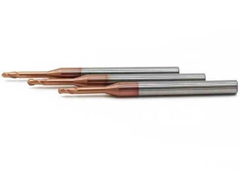 Moinho de extremidade do diâmetro de Ballnose de 2 flautas micro para o corte de madeira do funcionamento e do metal