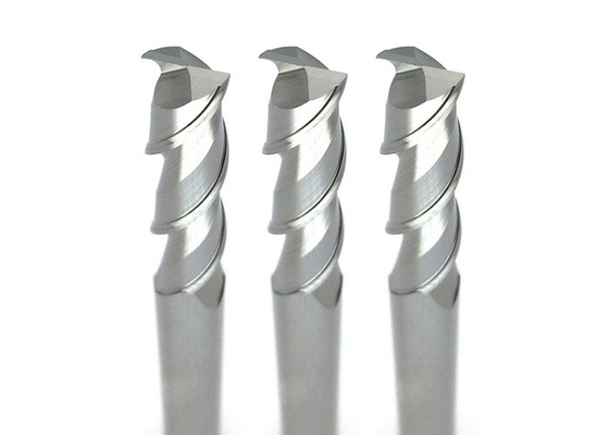2/3 de cortador lustrado flautas do moinho de extremidade do carboneto de tungstênio HRC55 para a ferramenta de corte de alumínio