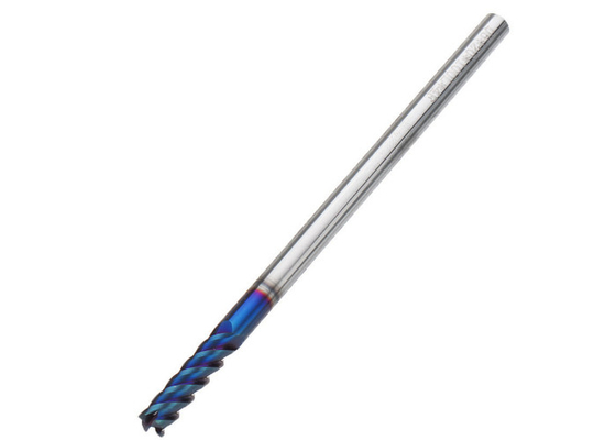 4 ferramenta revestida NANO azul lisa do CNC do moinho de extremidade L100mm do carboneto do cortador de trituração das flautas