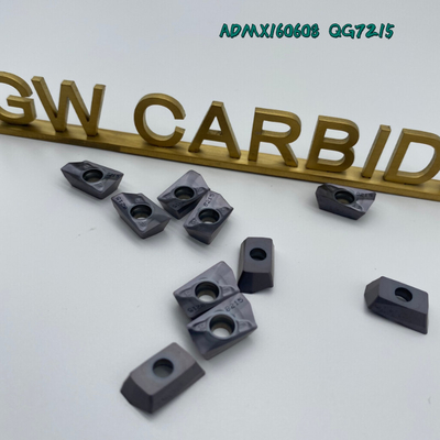 Carboneto HRA Indexable 89 da inserção do corte do CNC de ADMX160608 QG7215 para processar o aço